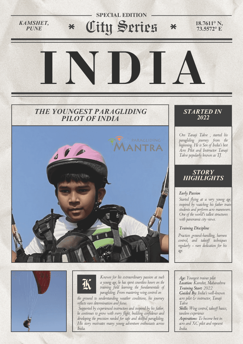 Image for blog: India’s Youngest Paragliding Pilot